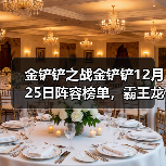 金铲铲之战金铲铲12月25日阵容榜单,霸王龙登上T0(图1) 金铲铲之战金铲铲12月25日阵容榜单,霸王龙登上T0(图1)