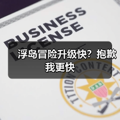 浮岛冒险升级快？抱歉我更快（图2）