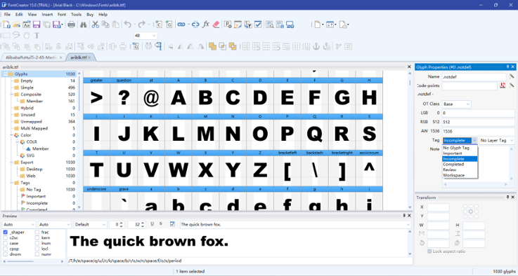 FontCreator